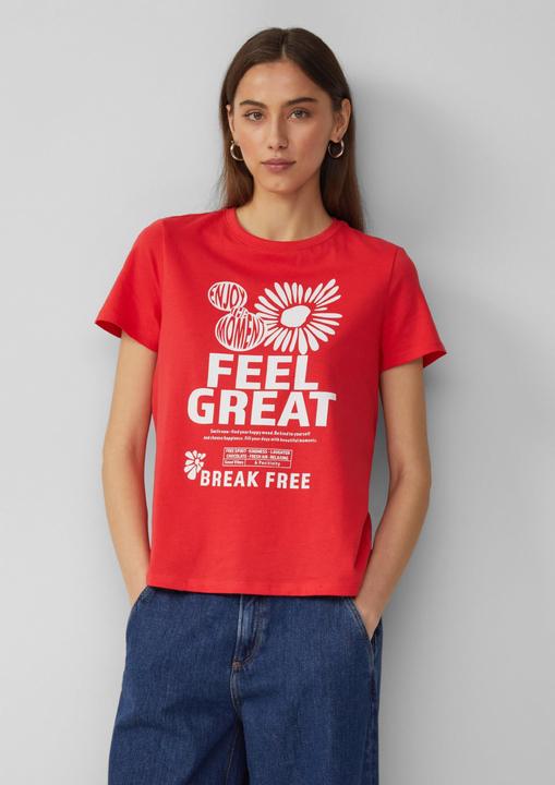 Produktbild S.Oliver T-Shirt Baumwollshirt mit Frontprint (XXL)