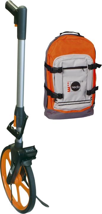 Actual product image Nedo Lightweight measuring bike Econo, wheel circumference 1 m, with trekking rucksack (9999.99 m)