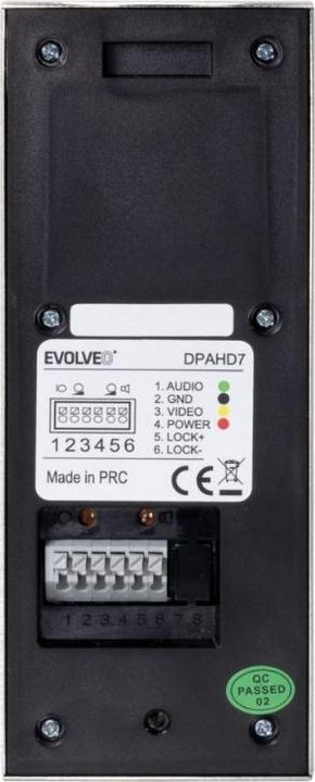Produktbild Evolveo DoorPhone AHD7, Sada domácího WiFi videotelefonu s ovládáním brány nebo dveří černý monitor (Kabellos)