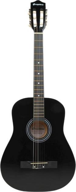 Actual product image Salvador Cortez SUPRIMO CGS1 BK - Gitara klasyczna 4/4 czarna do nauki (ABS, Lime wood, Nylon, Okoume, Plastic)