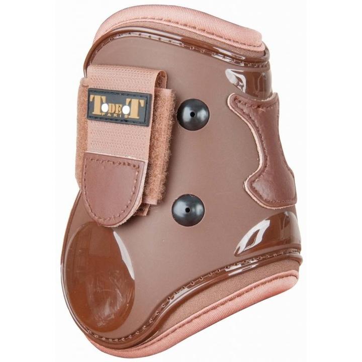 Actual product image TdeT Fetlock Protectors in shell and leather