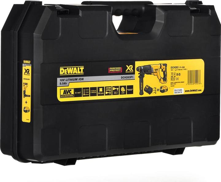 Actual product image DeWalt DCH263P1-QW SDS Plus hammer drill
