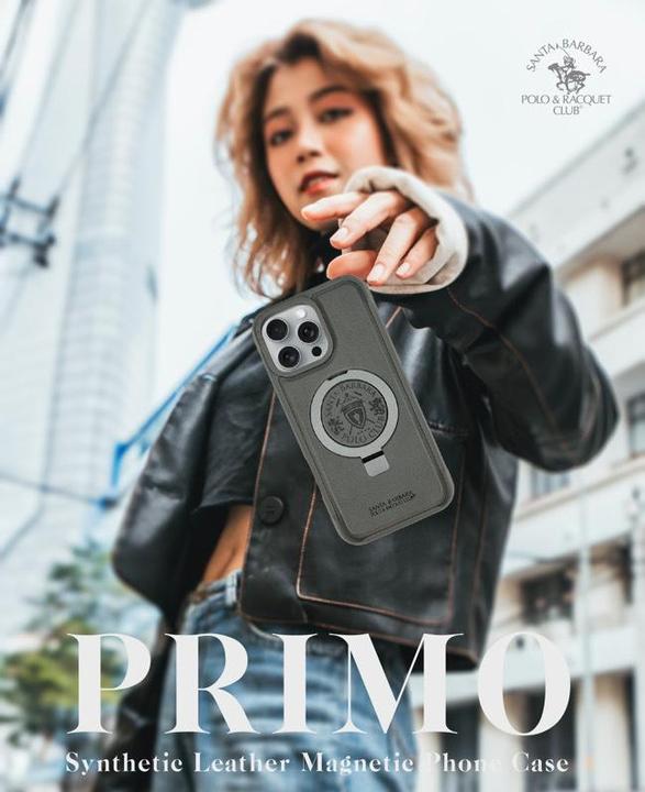 Actual product image Santa Barbara Apple iPhone 16 Pro Max - Polo Primo - Premium Stand Case Hülle mit MagSafe, schwarz (Apple iPhone 16 Pro Max)