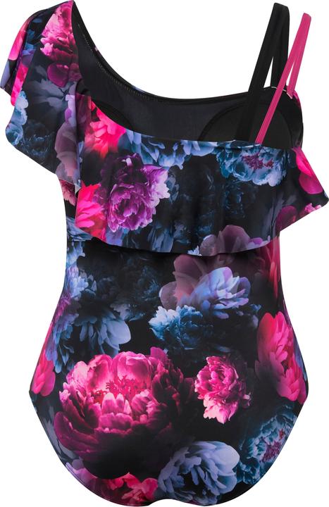 Image du produit Ulla Popken Maillot de bain avec bonnets souples, style bustier, imprimé fleurs et large volant (62)