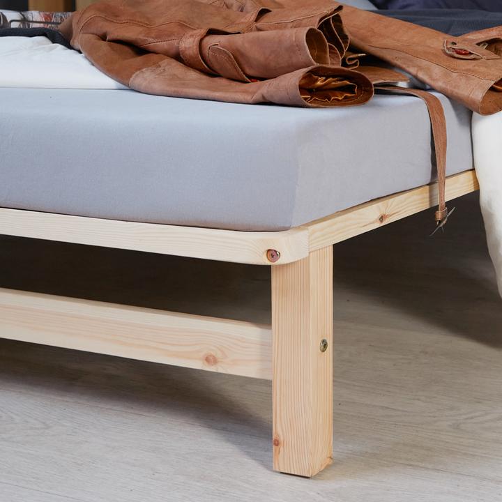 Immagine prodotto Jamb Letto in pallet Letto in legno 140x200cm in legno massiccio naturale (140 x 200 cm)