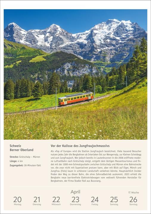 Actual product image Harenberg Zugreiselust Wochen-Kulturkalender 2026 - 53 unvergessliche Reiseerlebnisse