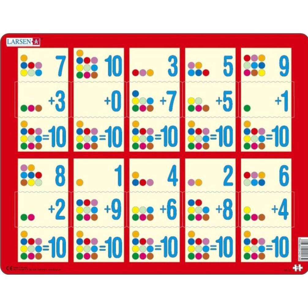Larsen Puzzle Addieren bis zehn III 10 Teile (10 Teile)