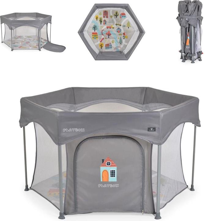 Cangaroo Laufstall Playbox klappbar (118 cm, 139 cm)