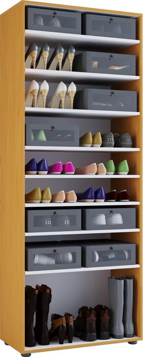 Produktbild VCM Holz Grosser Schuhschrank Vandol mit Drehtüren (70 x 40 x 178 cm)