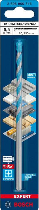 Actual product image Bosch Professional Zubehör Expert CYL-9 MultiConstruction drill, 6.5 x 90 x150 mm, d 5.5 mm (6.5 mm)