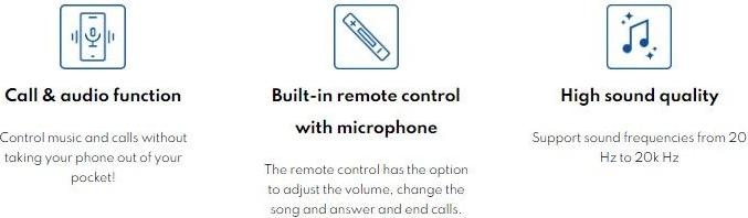 Produktbild 3MK Wired Earphones USB-C (keine Geräuschunterdrückung, Kabelgebunden)