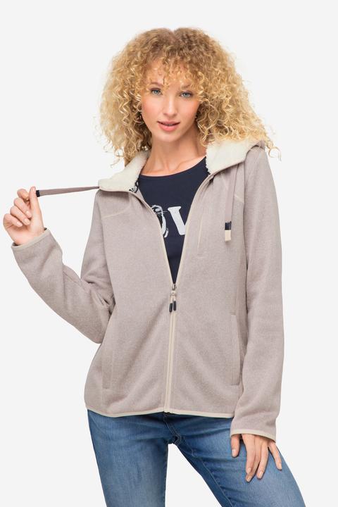 Produktbild Laurasøn Hoodiejacke, Fleece, Teddy-Kapuze, Zipper, Langarm (L)