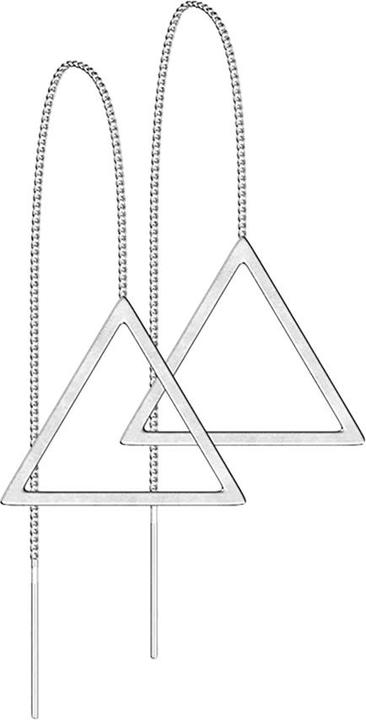 Immagine prodotto Star Piercing Orecchini a perno in argento con catena a caduta libera e triangolo (senza ottone, Acciaio chirurgico 316L)