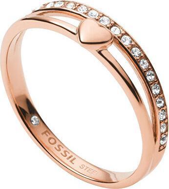 Produktbild Fossil - Romantic bronze ring with crystals JF03460791 - Circuit: 52 mm (52)