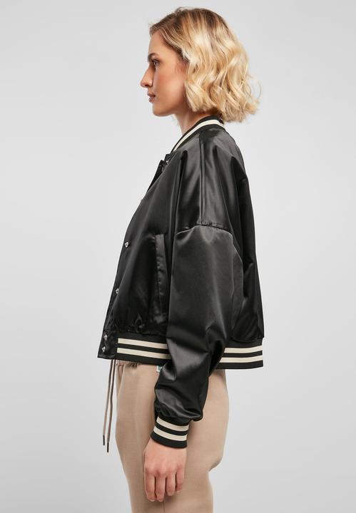 Actual product image Urban Classics Ladies Short Oversized Satin College Jacket (XL)