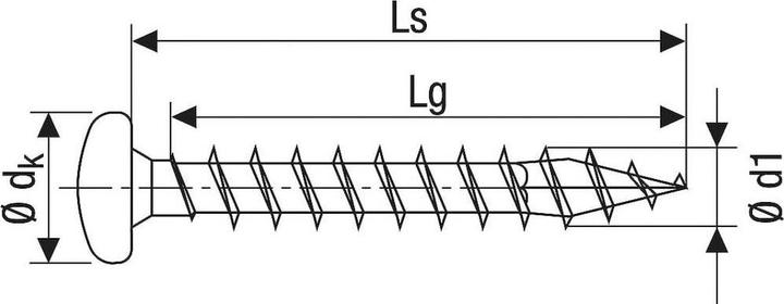 Actual product image Spax Chipboard screws (1000 Screws per piece)