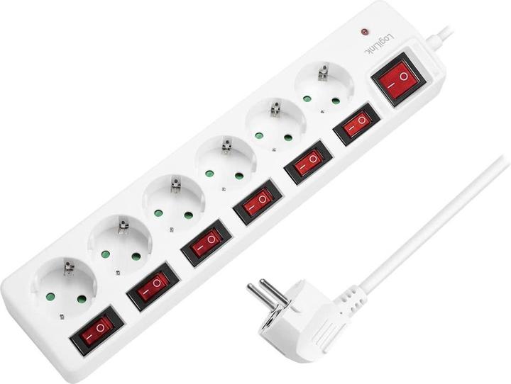 Image du produit LogiLink 6x CEE 7/3 (6x, CEE 7/3, 1.50 m)