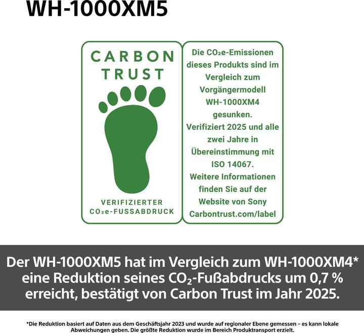 Produktbild Sony WH-1000XM5 (NC, 30 h, Kabellos, Kabelgebunden)