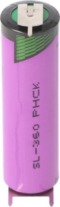 Produktbild Tadiran Lithium Batterie SL-360/PT mit Lötfahnen mit 3er Print Kontakten (1 Stk., AA, 2300 mAh)