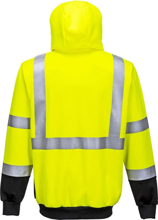 Actual product image Portwest Mens Contrast Hi-Vis Full Zip Hoodie (5XL)