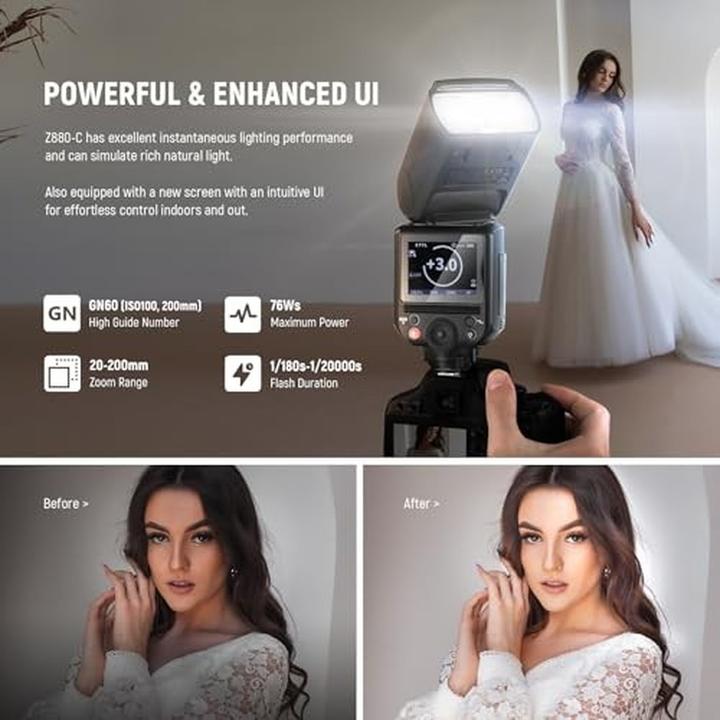 Actual product image Neewer Z880C Camera Flash (Plug-on flash, Canon)