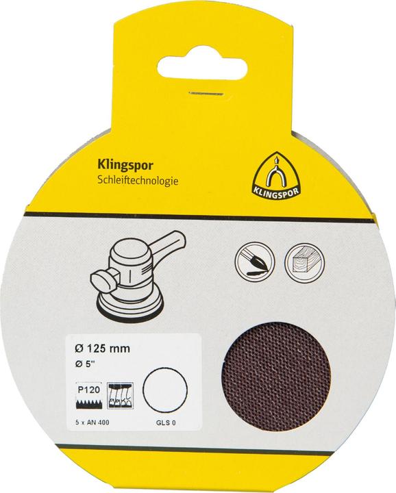 Actual product image Klingspor AN 400 retail pack - discs 125 mm (240)
