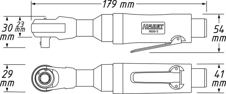 Produktbild HAZET Ratschenschrauber 9020-2 ∙ Vierkant 6,3 mm (1/4 Zoll) (1/4")