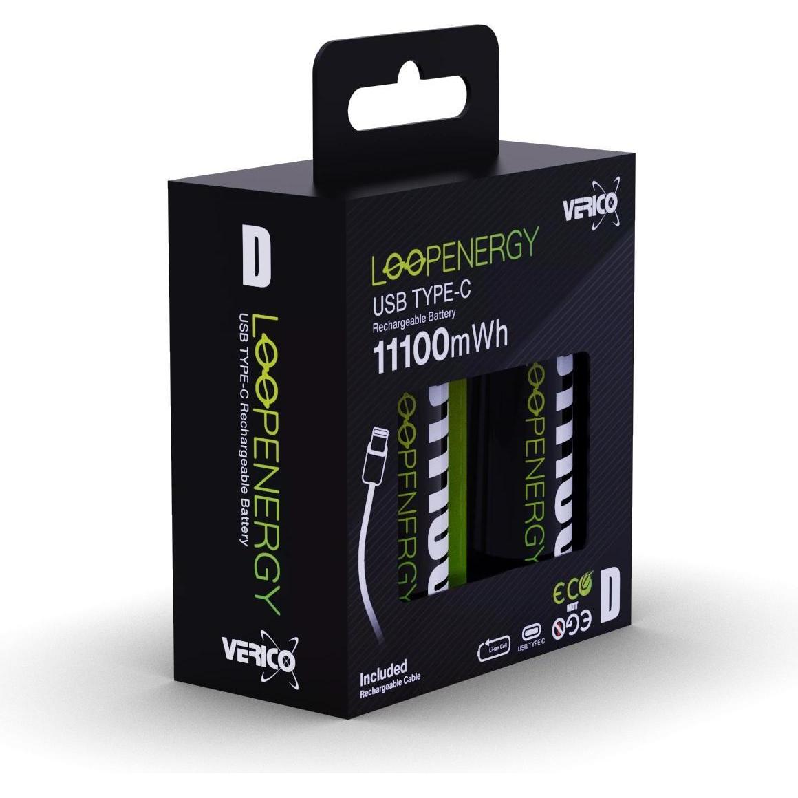 Thumbnail - Verico LoopEnergy (2 Stk., D, 7400 mAh), Batterien + Akkus