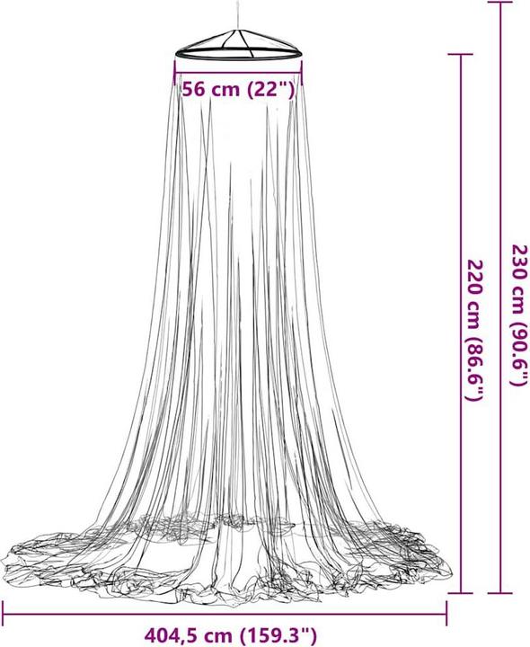 Produktbild vidaXL Moskitonetz (56 x 220 cm)