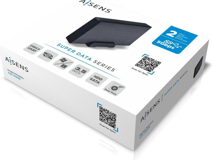 Produktbild Aisens ASE-3530B Speicherlaufwerksgehäuse HDD-Gehäuse Schwarz 3.5" (3.5")