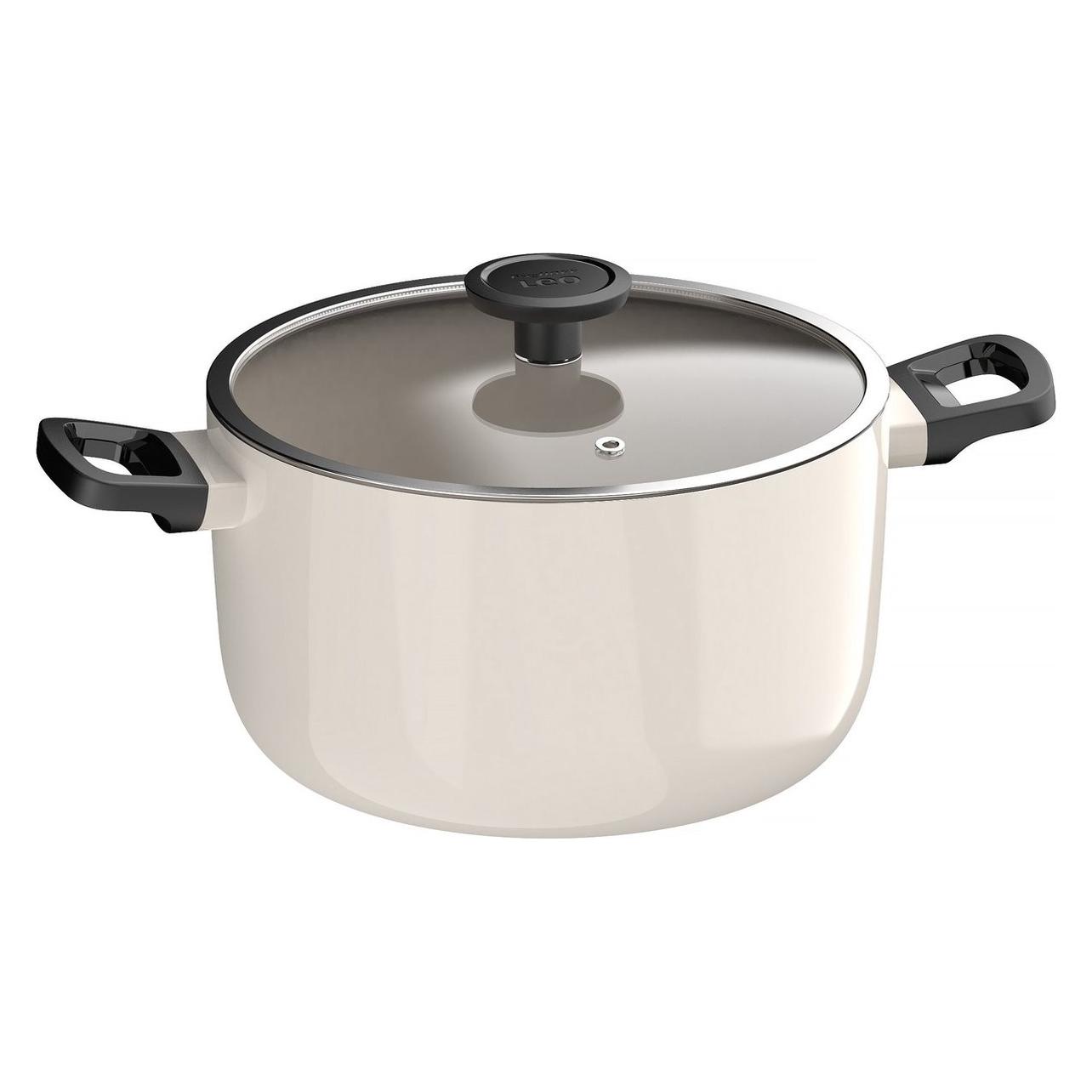 BergHoff Glints Spirit Antihaft-Kochtopf Mit Deckel, Pan + Steelpan, Wit