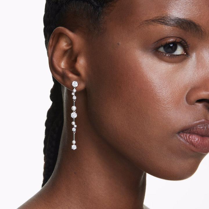 Produktbild Swarovski Constella Drop Ohrhänger Kristallperle Rundschliffe Weiss (Swarovski Metall)