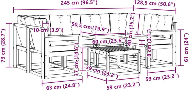 Produktbild vidaXL Outdoor-Sofagarnitur