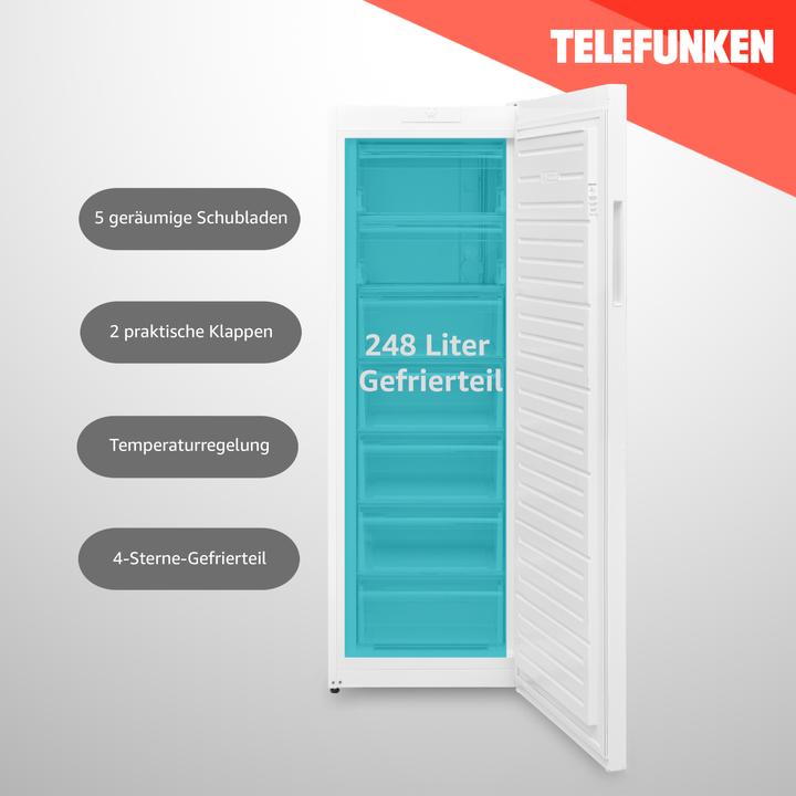Produktbild Telefunken F-GS-175-E-W (Freistehend, 248 l)