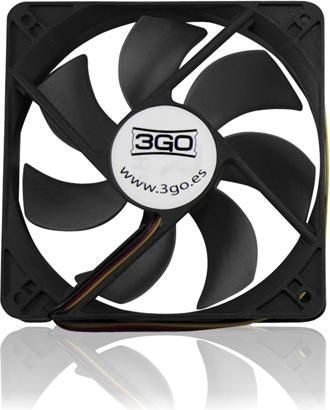 Actual product image 3GO VENTILADOR 12X12CM NEGRO (120 mm)