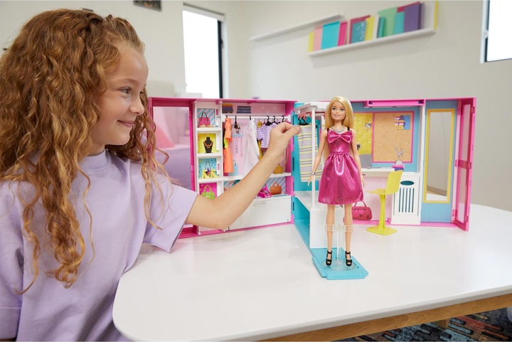 Image du produit Barbie Dressing de Luxe (poupée incluse) - Mobilier pour Poupée Mannequin - 3 ans et +