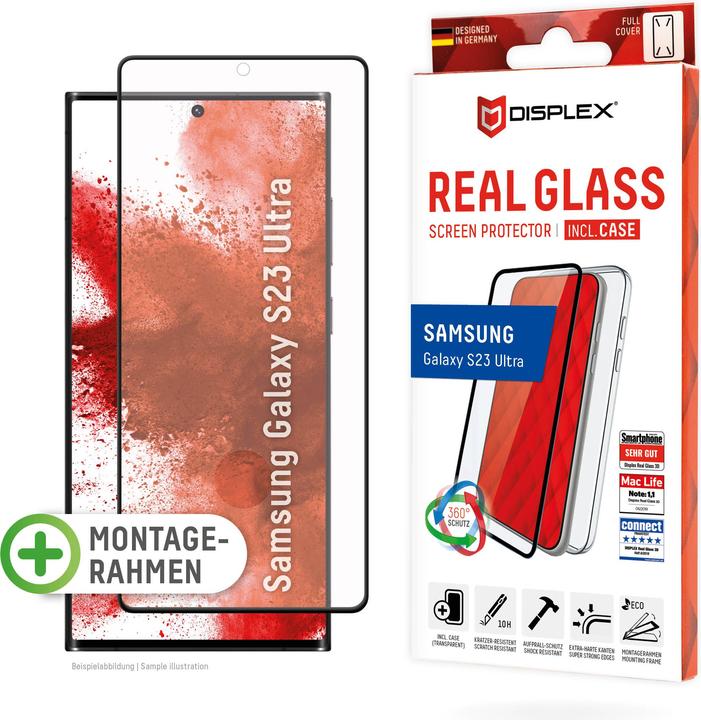 Produktbild Displex Real Glass, Full Cover Panzerglas + Handyhülle (1 Stück, Samsung Galaxy S23 Ultra)
