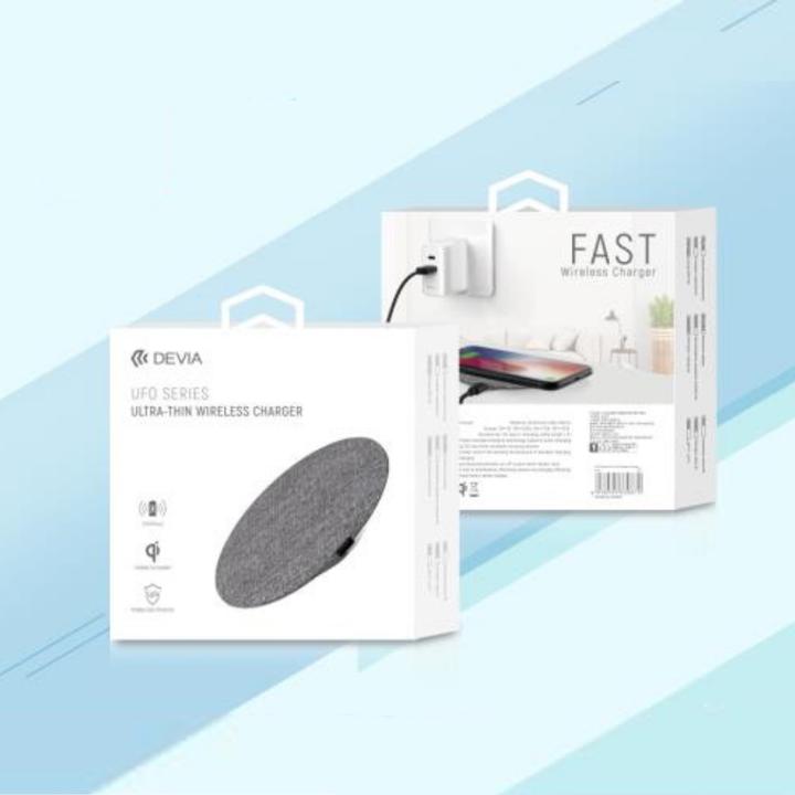 Actual product image Devia UFO series ultra-thin wireless charger (15W) white (15 W)