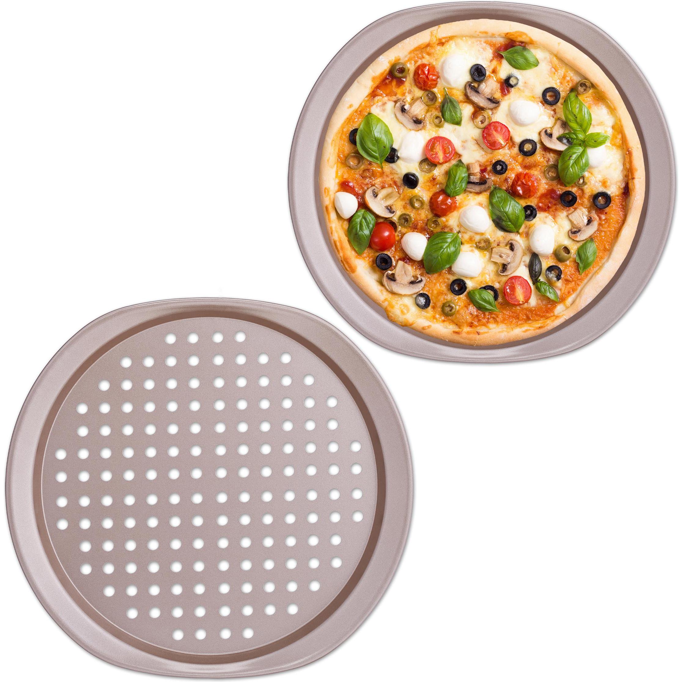 Relaxdays, Pizza Zubehör, 2x Pizzablech
