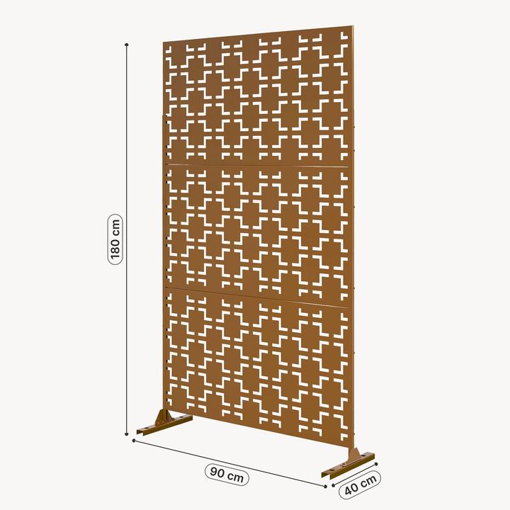 Produktbild Casa.Pro Trennwand Basciano verzinkter Stahl 180x90 cm Braun