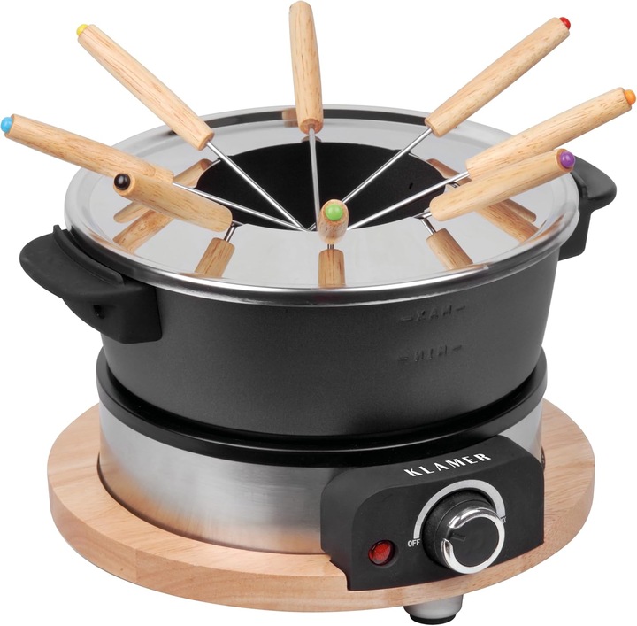 Image du produit KLAMER Set à fondue électrique (Fondue bourguignonne, Fondue au chocolat, Fondue chinoise, Fondue au fromage)