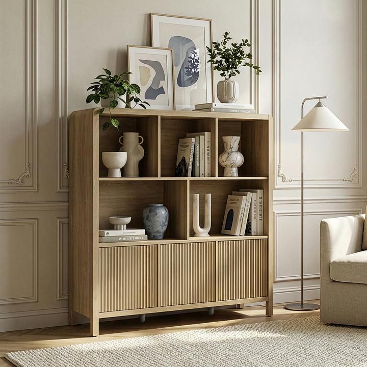 Image du produit En.Casa Kommode Lukkodso 102x98x30 cm Eicheoptik, mittelhell (98 x 30 x 102 cm)