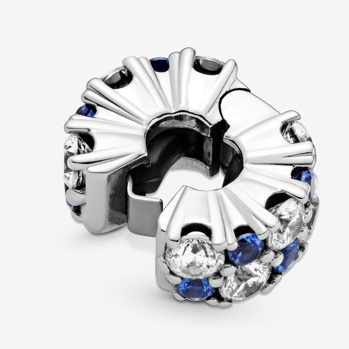 Image du produit Pandora Klares & Blaues Funkeln Clip (Argent 925)