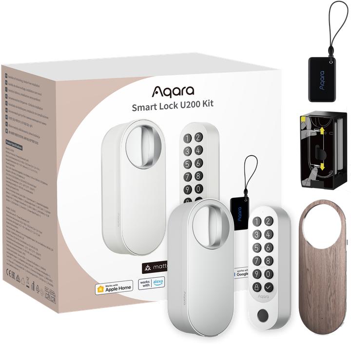 Produktbild Aqara Smart Lock U200 (Fingerabdruck, Smartphone, Elektronische Zahlenkombination, Schlüsselkarte)