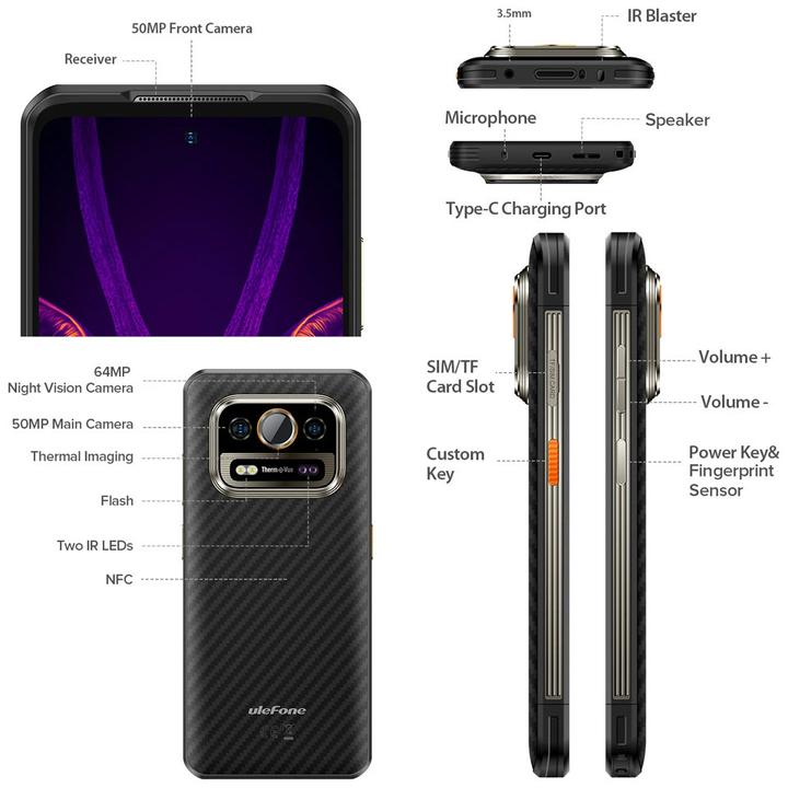 Produktbild Ulefone Armor 25T Pro (256 GB, Frost Black, 6.78", Dual SIM, 5G)