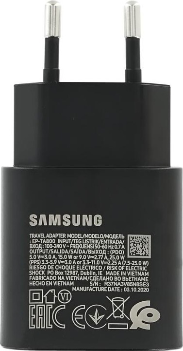 Actual product image Samsung Quick charger TA800N (without cable) (25 W)