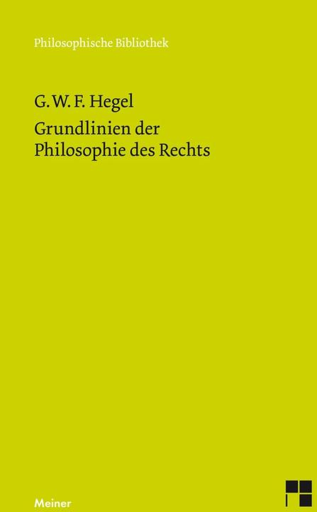 Produktbild Grundlinien der Philosophie des Rechts (Deutsch, 2017)