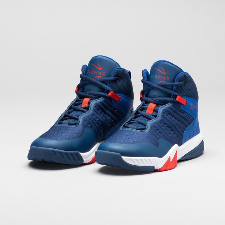 Image du produit Tarmak Chaussures de basket-ball pour enfants SS500H avancées bleu marine/rouge (29)