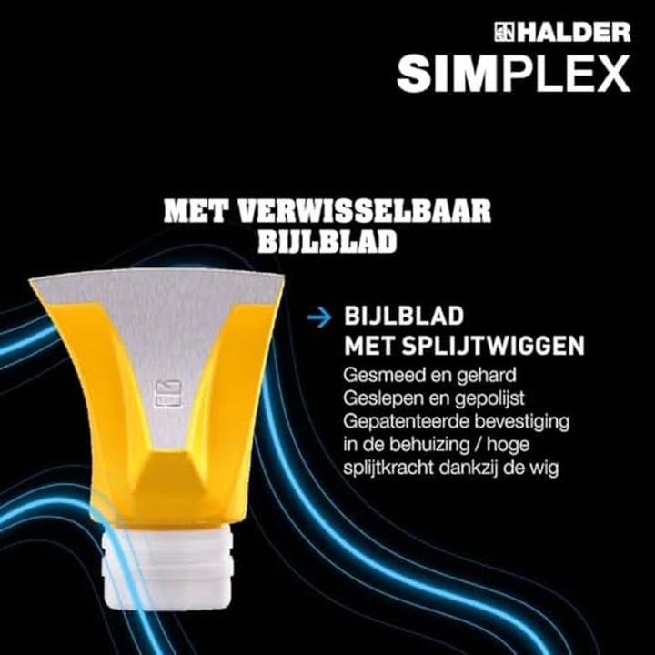 Produktbild Simplex 751 Simplex-Spaltaxt mit Keilstegen mit Stahlgussgehäuse und Hickorystiel, Ø 50 / Stiel 685 mm inkl