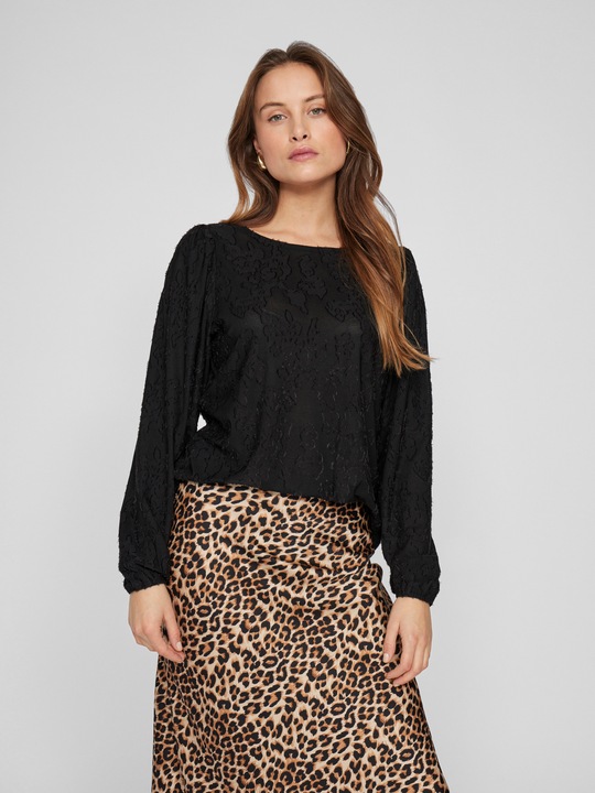 Actual product image Vila Round neck top with long sleeves (M)